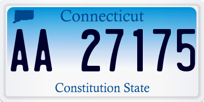 CT license plate AA27175