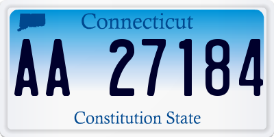 CT license plate AA27184