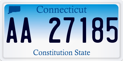 CT license plate AA27185