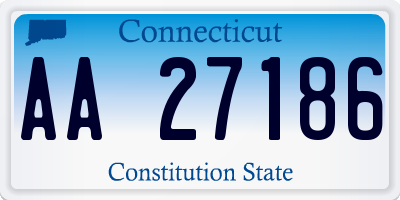 CT license plate AA27186