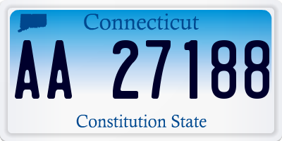 CT license plate AA27188