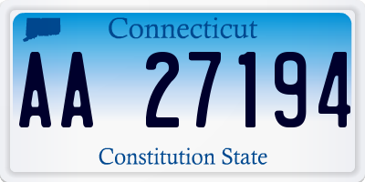 CT license plate AA27194