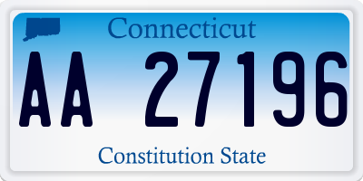 CT license plate AA27196