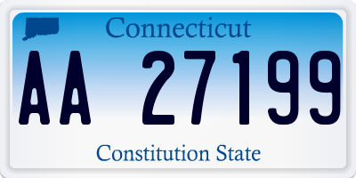 CT license plate AA27199