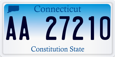 CT license plate AA27210
