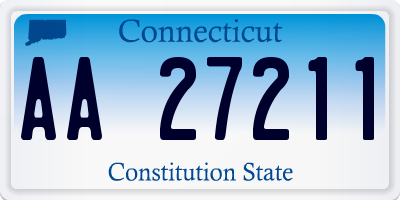 CT license plate AA27211