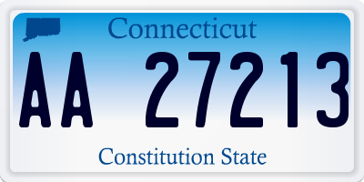 CT license plate AA27213