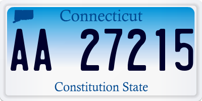 CT license plate AA27215