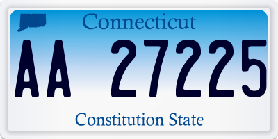 CT license plate AA27225