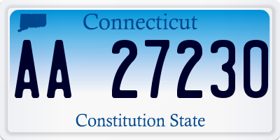 CT license plate AA27230