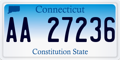 CT license plate AA27236