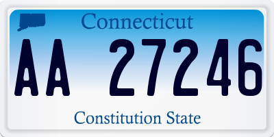 CT license plate AA27246