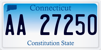 CT license plate AA27250