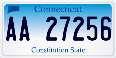 CT license plate AA27256