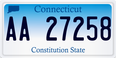 CT license plate AA27258