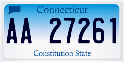 CT license plate AA27261