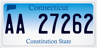 CT license plate AA27262