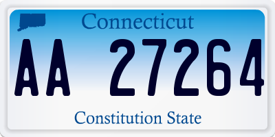 CT license plate AA27264