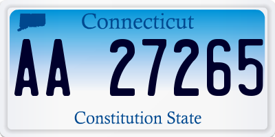 CT license plate AA27265