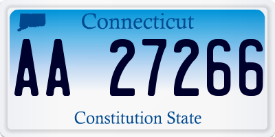 CT license plate AA27266