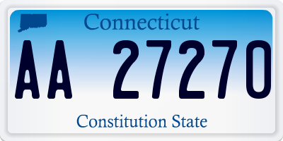 CT license plate AA27270