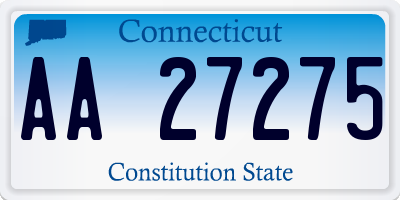 CT license plate AA27275