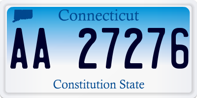 CT license plate AA27276