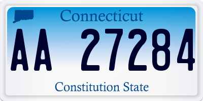 CT license plate AA27284