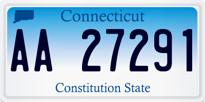 CT license plate AA27291