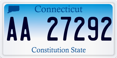 CT license plate AA27292