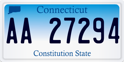 CT license plate AA27294