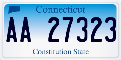 CT license plate AA27323