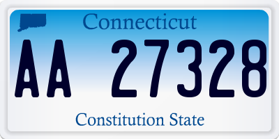 CT license plate AA27328