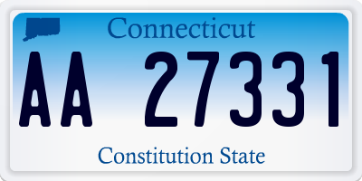 CT license plate AA27331