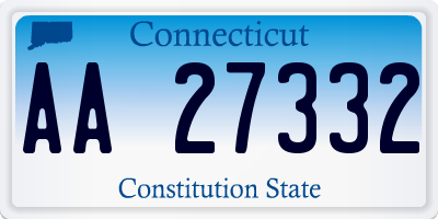 CT license plate AA27332