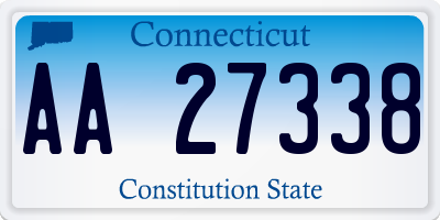 CT license plate AA27338