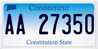 CT license plate AA27350