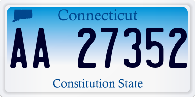 CT license plate AA27352