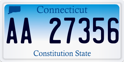 CT license plate AA27356