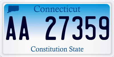 CT license plate AA27359