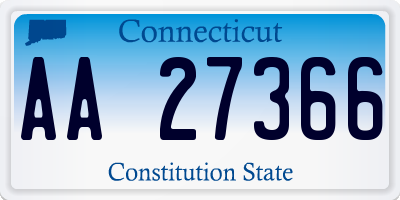 CT license plate AA27366