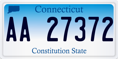 CT license plate AA27372