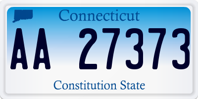 CT license plate AA27373