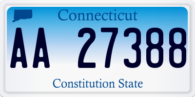 CT license plate AA27388