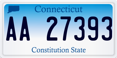 CT license plate AA27393