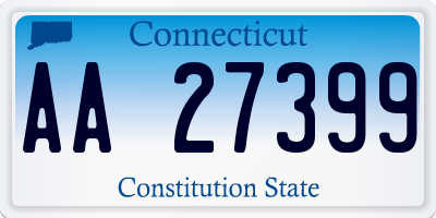 CT license plate AA27399