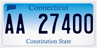 CT license plate AA27400