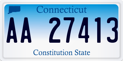 CT license plate AA27413