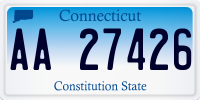 CT license plate AA27426