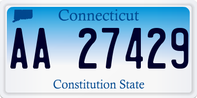 CT license plate AA27429